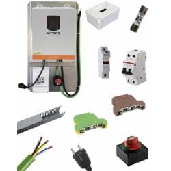 1× Inversor Cargador 3500W 24V MPPT Suntaic Micros premontado con protecciones (MPPT 100A, 30–500Vdc)